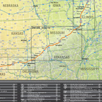 Rides of a Lifetime Route 66 Wall Map Maps.com