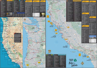 Rides of a Lifetime Pacific Coast Wall Map Maps.com