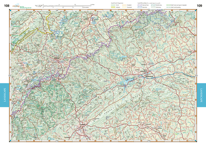 Southern Appalachians Road & Recreation Atlas Eastview