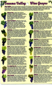 Sonoma Valley Wine Grapes Card by Frankos Maps Ltd. Eastview
