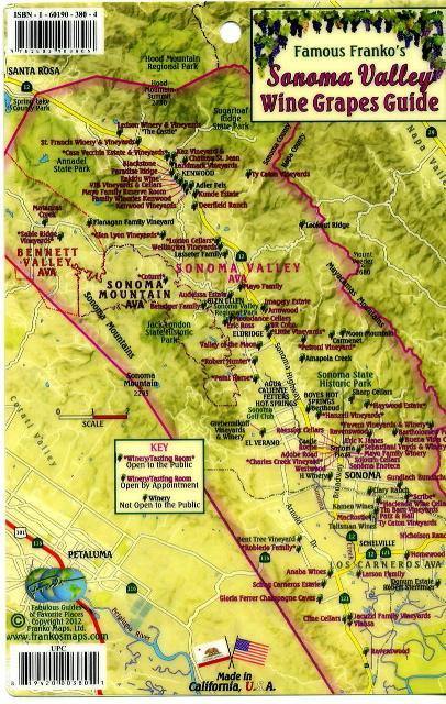 Sonoma Valley Wine Grapes Card by Frankos Maps Ltd. Eastview
