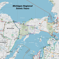 Michigan Scenic Road Trips Wall Map Maps.com