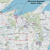 Wisconsin Scenic Road Trips Wall Map Maps.com