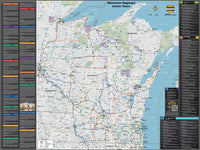 Wisconsin Scenic Road Trips Wall Map Maps.com