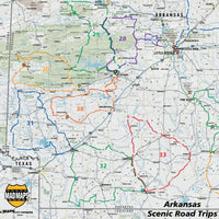 Arkansas Scenic Road Trips Wall Map Maps.com
