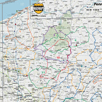 Pennsylvania/New Jersey Scenic Road Trips Wall Map Maps.com
