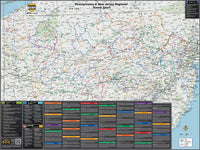 Pennsylvania/New Jersey Scenic Road Trips Wall Map Maps.com