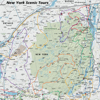 New York Scenic Road Trips Wall Map Maps.com
