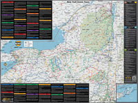 New York Scenic Road Trips Wall Map Maps.com