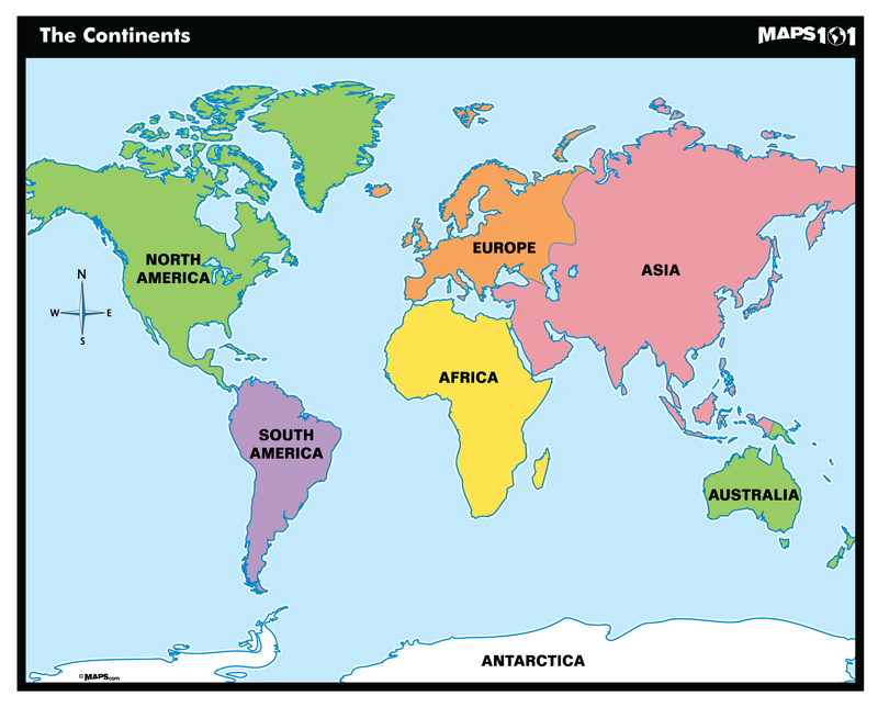 World Map Primary Level Maps.com