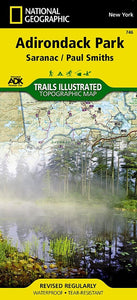 Adirondack Park, Paul Smiths and Saranac, Map by National Geographic Maps