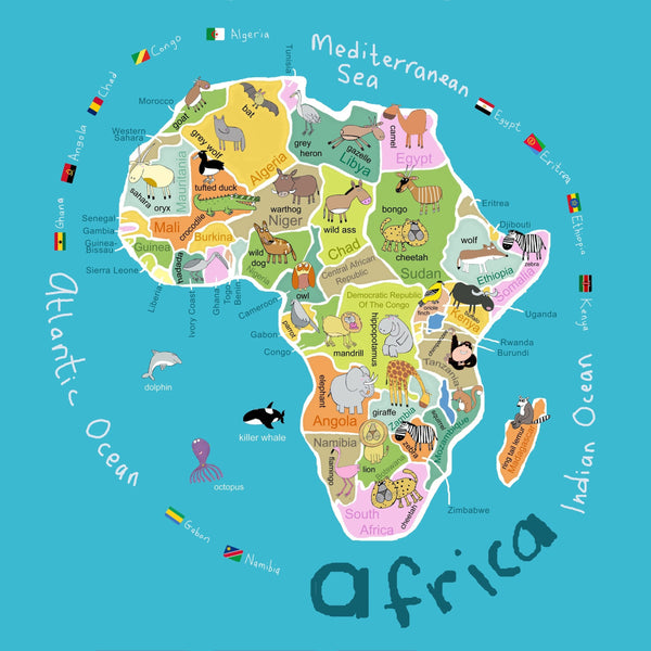 Kid's Map of Africa Maps.com