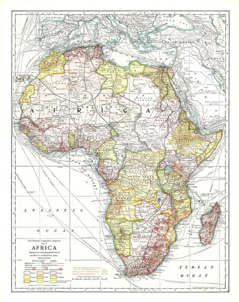 Africa Map 1909 Maps.com