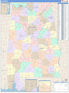 Alabama Business Wall Map