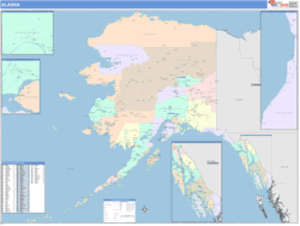 Alaska Business Wall Map