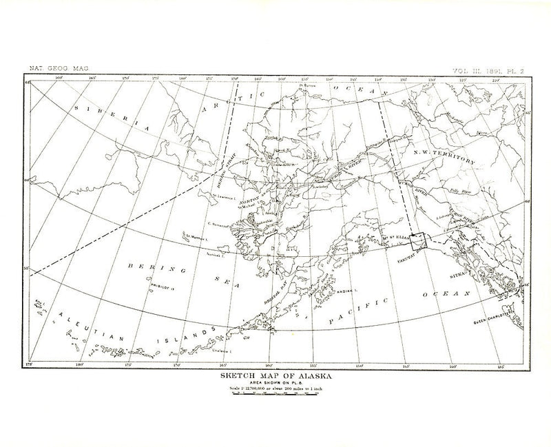 Alaska Map 1891 Maps.com