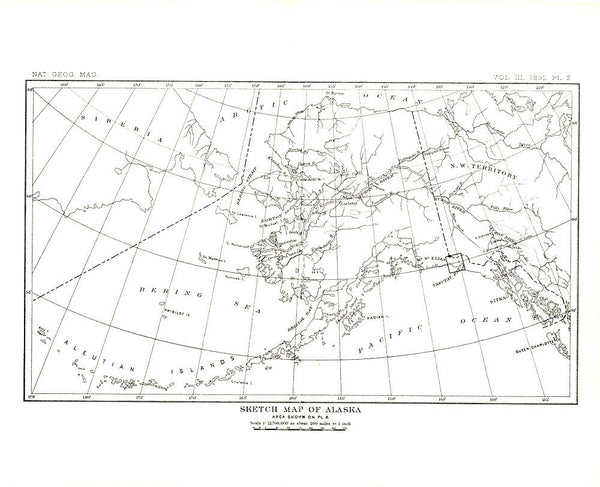 Alaska Map 1891 Maps.com