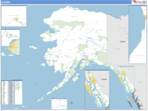 Alaska Zip Code Wall Map