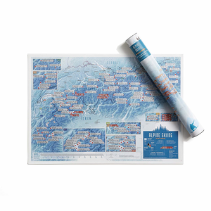 Scratch Off Alpine Skiing Map by Maps International Ltd.