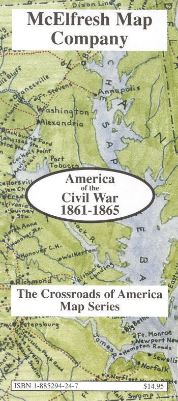 America of the Civil War, 1861-1865 by McElfresh Map Co. Eastview