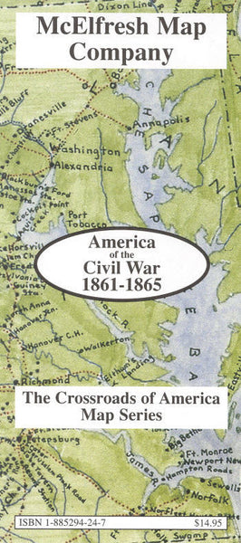 America of the Civil War, 1861-1865 by McElfresh Map Co. Eastview