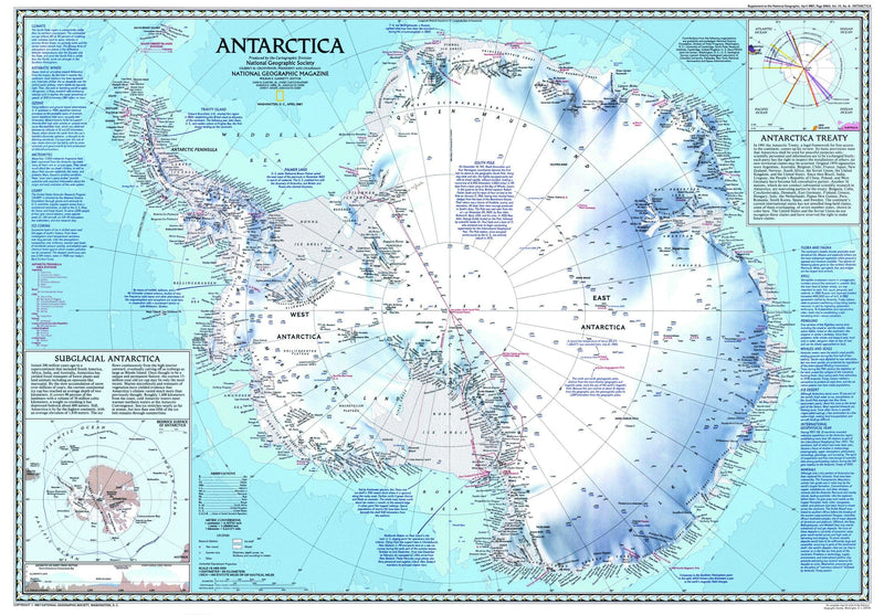 Antarctica Map 1987 Maps.com