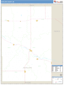 Antelope County, Nebraska Zip Code Wall Map