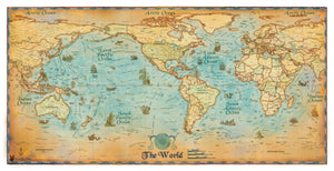 Antique Style World Map