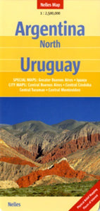 Argentina North, Uruguay Travel Map