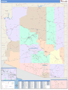 Arizona Business Wall Map