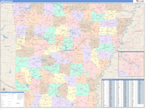 Arkansas Business Wall Map