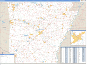 Arkansas ZIP Code Wall Map