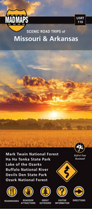 Missouri and Arkansas, Regional Scenic Tours by MAD Maps