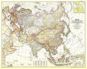 Asia And Adjacent Areas Map 1951