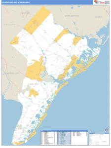 Atlantic-Cape May, New Jersey Metro Area Wall Map
