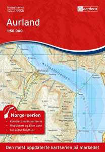 Aurland 1:50,000 Topographic Map by Nordeca