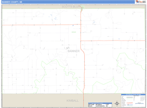 Banner County, Nebraska Zip Code Wall Map