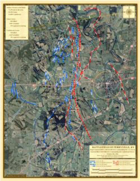 Battle of Perryville Reenactment Map, Civil War Kentucky Maps.com