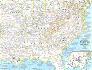 Battlefields Of The Civil War Map 1961
