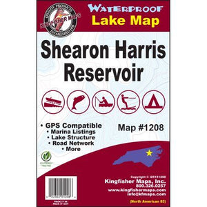 Shearon Harris Lake Map by Kingfisher Maps, Inc.