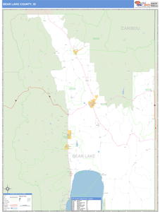 Bear Lake County, Idaho Zip Code Wall Map
