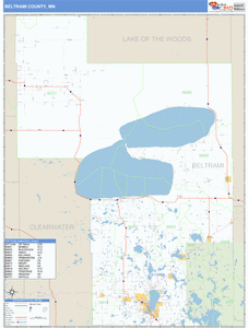 Beltrami County, Minnesota Zip Code Wall Map