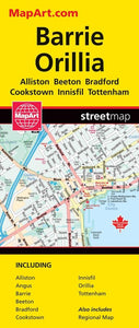 Barrie and Orillia Map by Canadian Cartographics Corporation