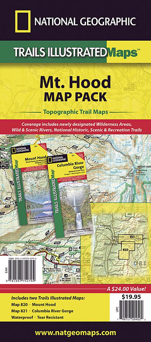 Mount Hood : Columbia River Gorge : map pack by National Geographic