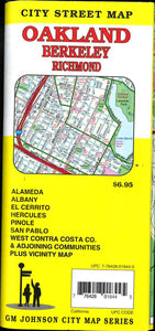Oakland, Berkley, and Richmond, California city street map by GM Johnson