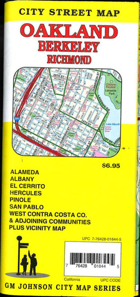 Cover of Oakland, Berkley, and Richmond, California city street map by GM Johnson
