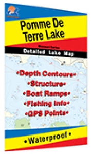 Pomme de Terre Lake Fishing Map by Fishing Hot Spots