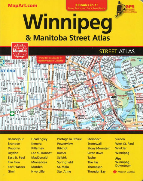 Cover of Winnipeg and Manitoba Street Atlas & Manitoba Back Road Atlas 