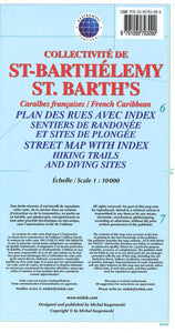St Barth's, French Caribbean, Street map by Kasprowski Publisher