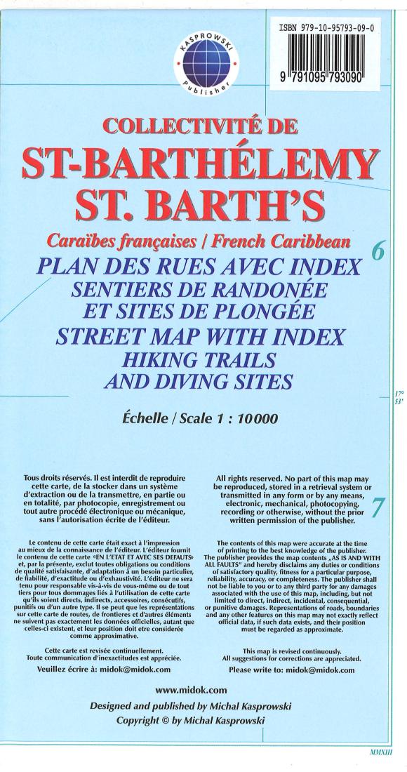 Cover of St Barth's, French Caribbean, Street map
